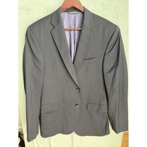 Barneys Loro Piana 120's Wool Blazer Minimalist Mens 40R Black Made in Canada